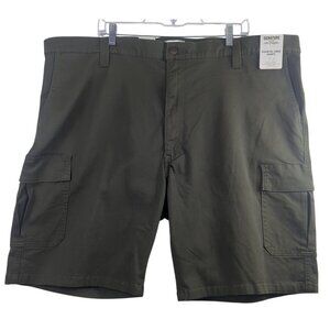 Signature Gold Levi Strauss Olive Green‎ Cargo Shorts Mens 46 Hits At The Knee